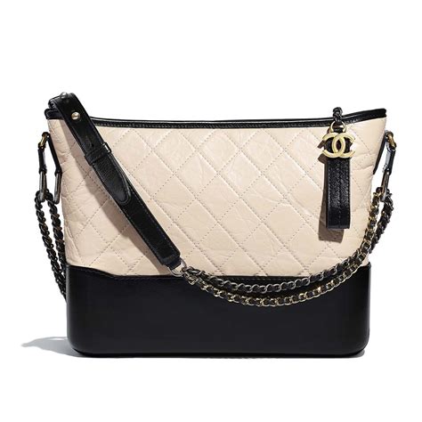 chanel beige black bag|large chanel shoulder bag.